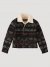 Boy's Wrangler Sherpa Lined Jacquard Print Jacket in Olive