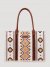 Southwestern Print Canvas Wide Tote in Coffee