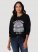 Women's Wrangler Wavy Sky Long Sleeve Boyfriend Tee in Jet Black