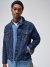 Men's Wrangler Classic Denim Trucker Jacket in Dark Wash