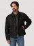 Wrangler Cowboy Cut Sherpa Lined Denim Jacket in Black Obelisk