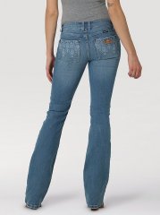 Women's Wrangler Retro Mae Paisley Pocket Bootcut Jean in Paige