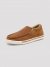 Kids Leather Slip On Shoe In Cognac